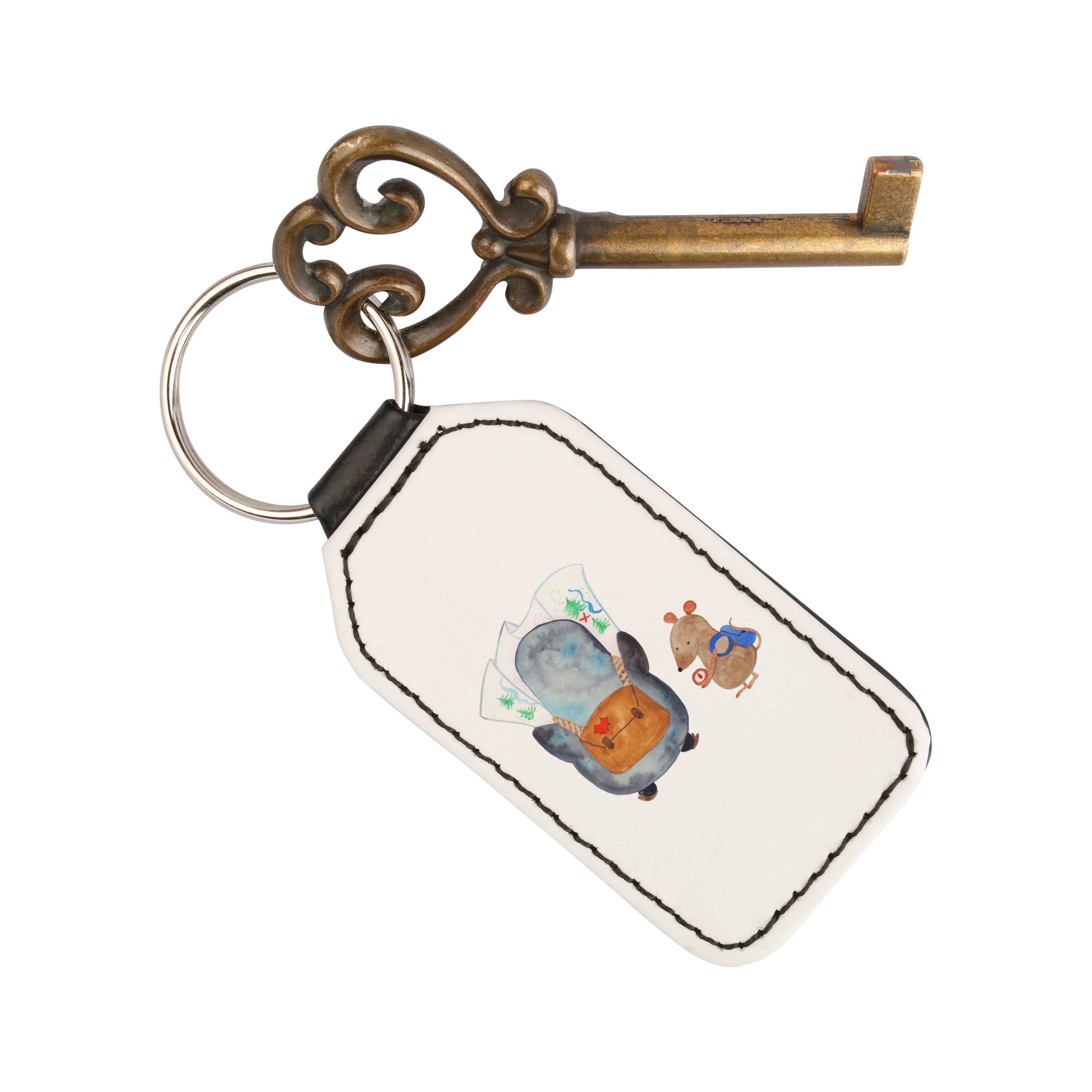 Wanderer & (1-tlg) Schlüsselanhänger, - Maus Schlüsselanhänger Mr. - Mrs. Panda Pinguin Weiß Geschenk, & Abenteu