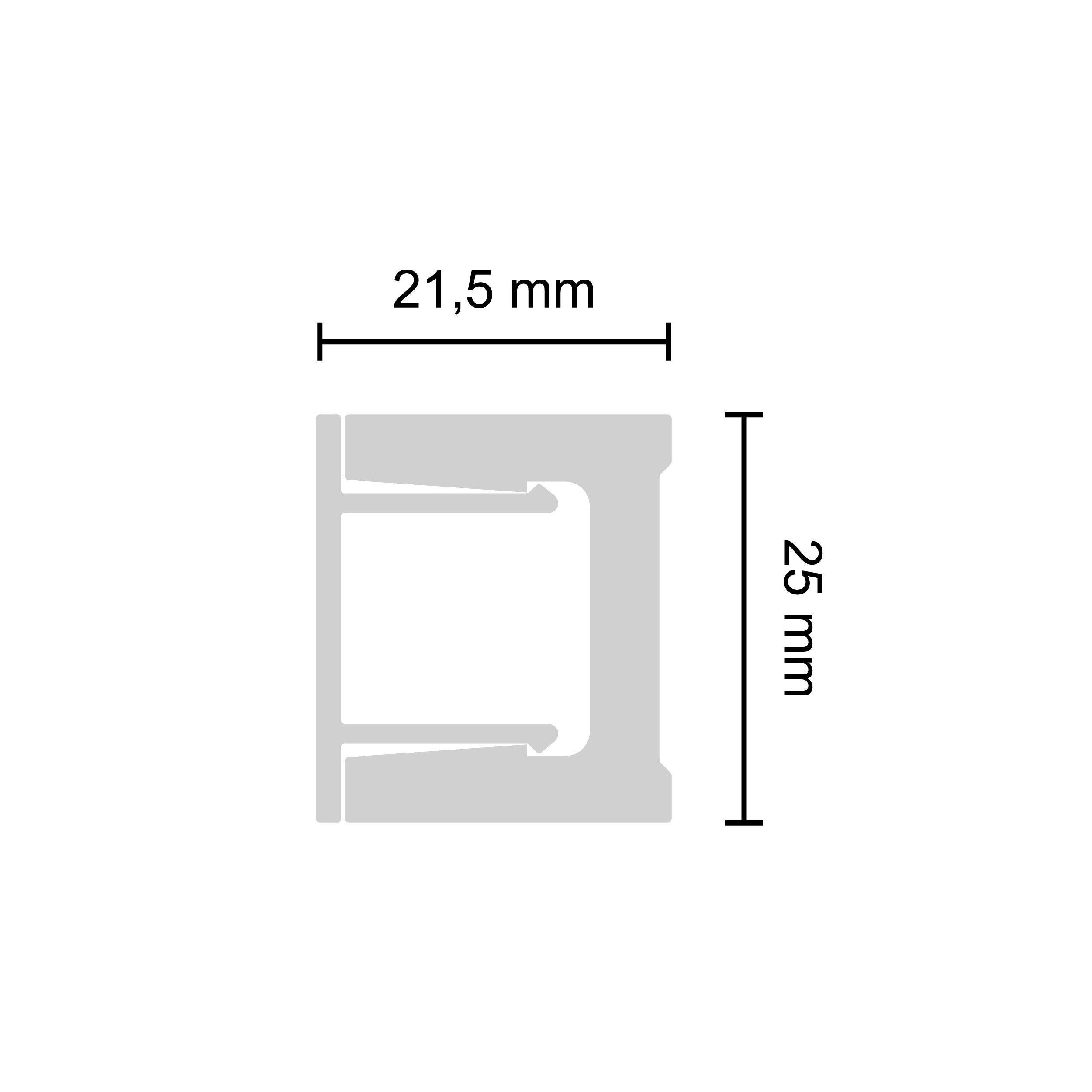 Decosa Zierleiste Decosa Lichtleiste Kira SK, 21,5 x 25 mm, 2 m - 18 Stück, Selbstklebend, Polystyrol (Styropor), Selbstklebend, stoß- und schlagfest, indirekte Beleuchtung, Diffusor