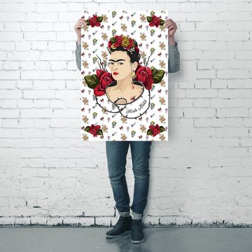 PYRAMID Poster Frida Kahlo Poster Red and White 61 x 91,5 cm