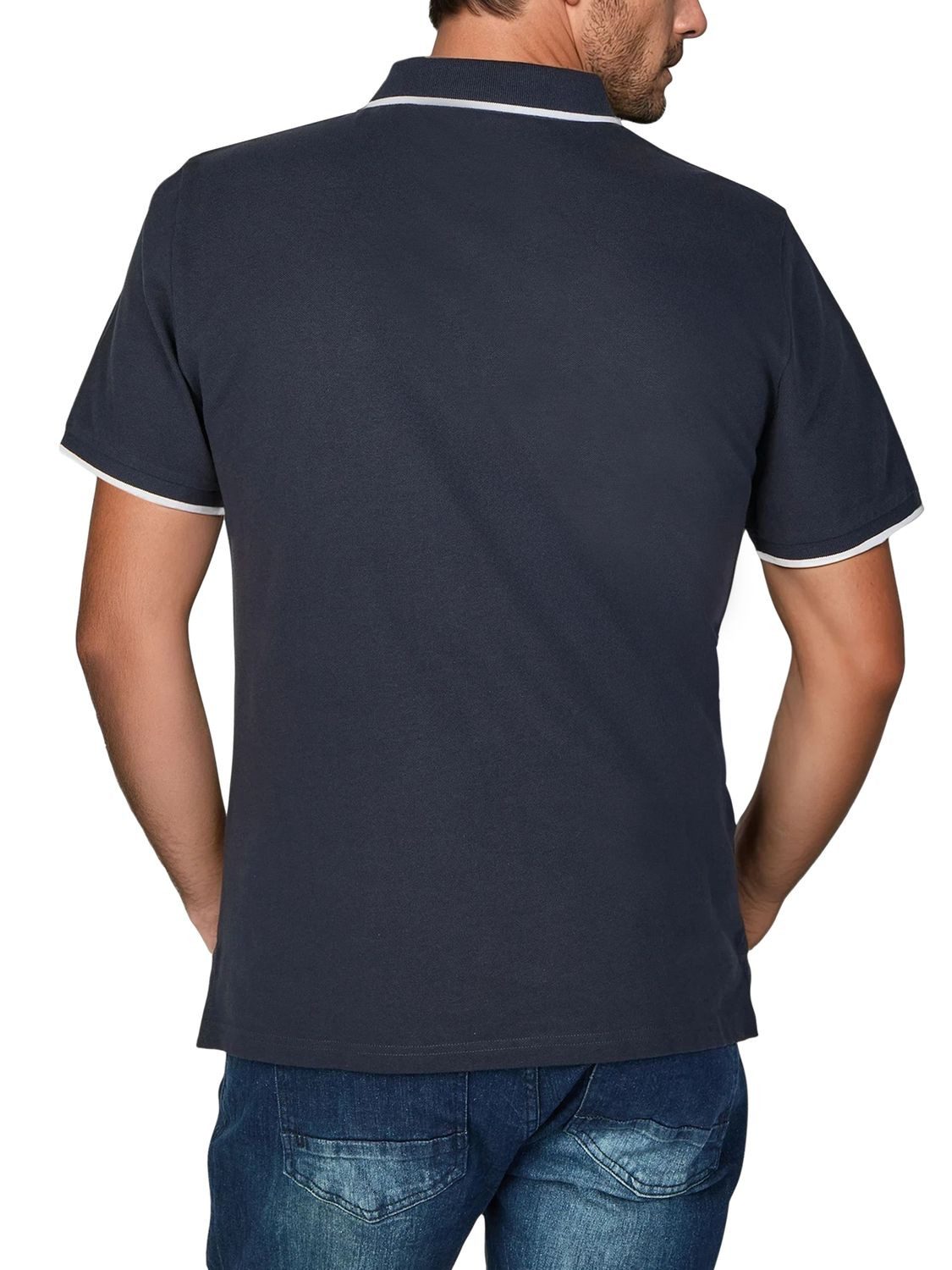 MUSTANG Poloshirt Herren Polohemd Pablo 3er-Set Regular Fit (Vorteilspack, 3-tlg) Basic Sommer Shirt aus 100% Baumwolle