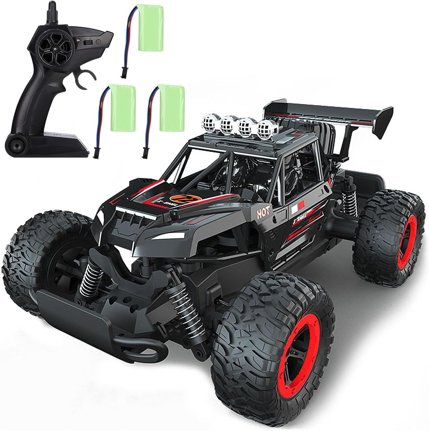 SinLaw Spielzeug-Rennwagen 1:16Kabelloses ferngesteuertes Auto-Crawler-Geländefahrzeug-Spielzeug, 2.4GHz radio controlled racing car with 3 batteries, 70 minutes