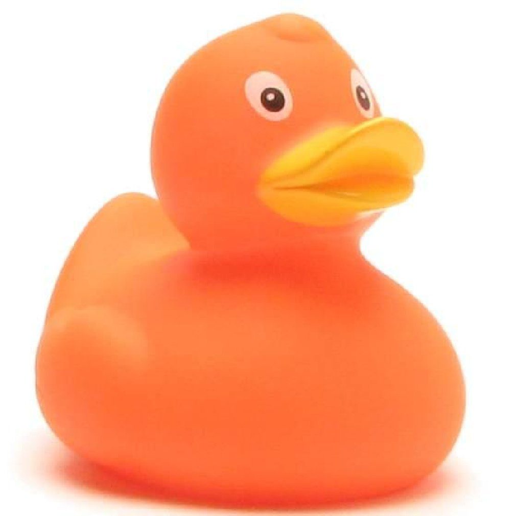 Duckshop Badespielzeug Quietscheentchen Olga Orange - 8 cm - Badeente