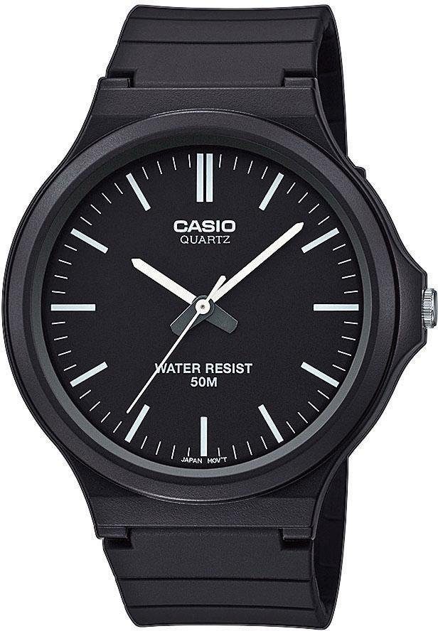 Casio Collection Quarzuhr MW-240-1EVEF, Armbanduhr, Herrenuhr, analog, Armband aus Resin, Acrylglas