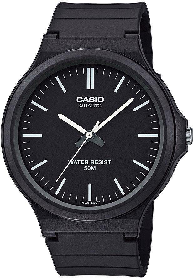 CASIO TIMELESS COLLECTION Quarzuhr MW-240-1EVEF, Armbanduhr, Herrenuhr, analog, Resinarmband, Acrylglas