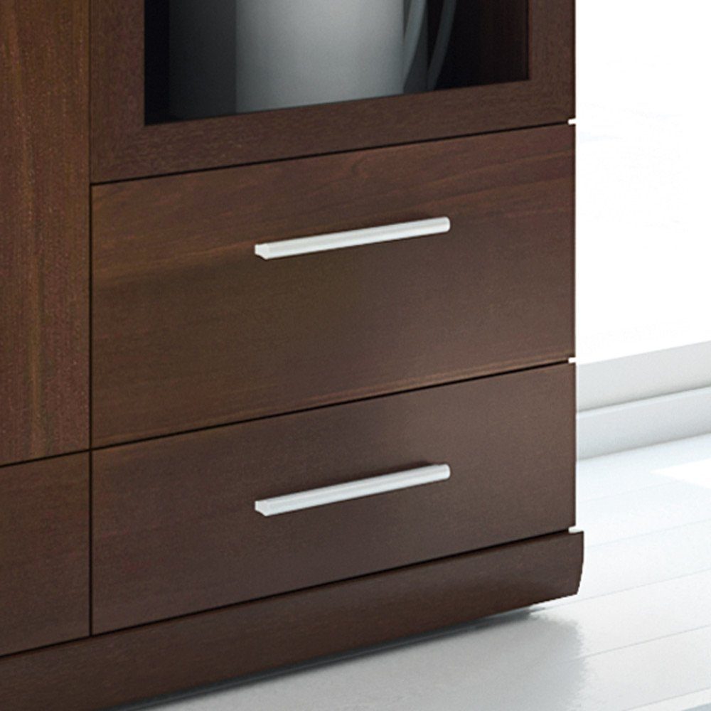 Lomadox Highboard IMPERIA-129, Highboard 80 cm Nussbaum Schrank Wohnzimmer günstig online kaufen