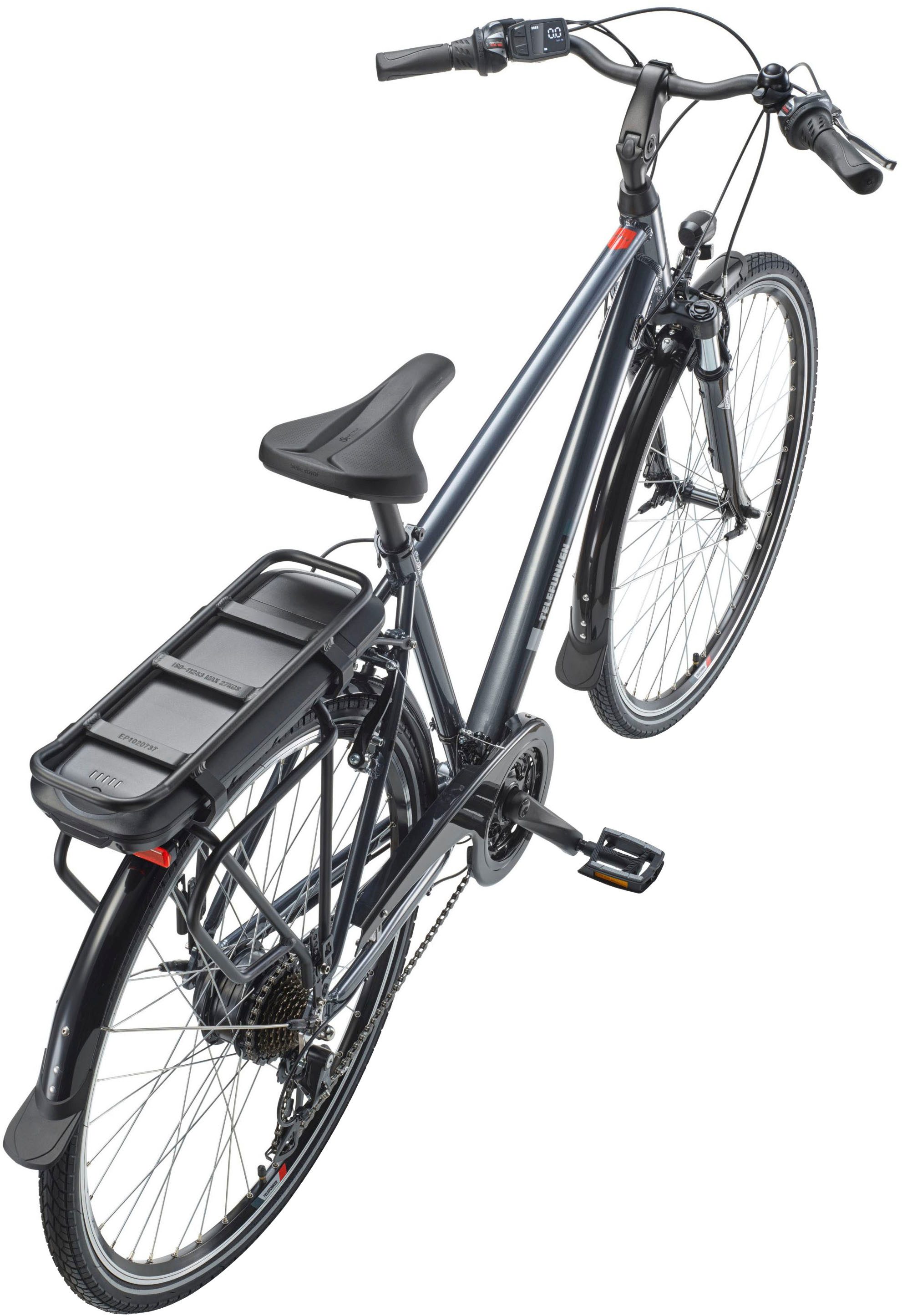 Telefunken E-Bike Trekkingrad E-Trekking Expedition XT485 Herren, 21 Gang Shimano Acera Schaltwerk, Kettenschaltung, Heckmotor, 536,5 Wh, Pedelec, Elektrofahrrad, Trekkingrad, Herren, innerhalb StVZO, 28 Zoll