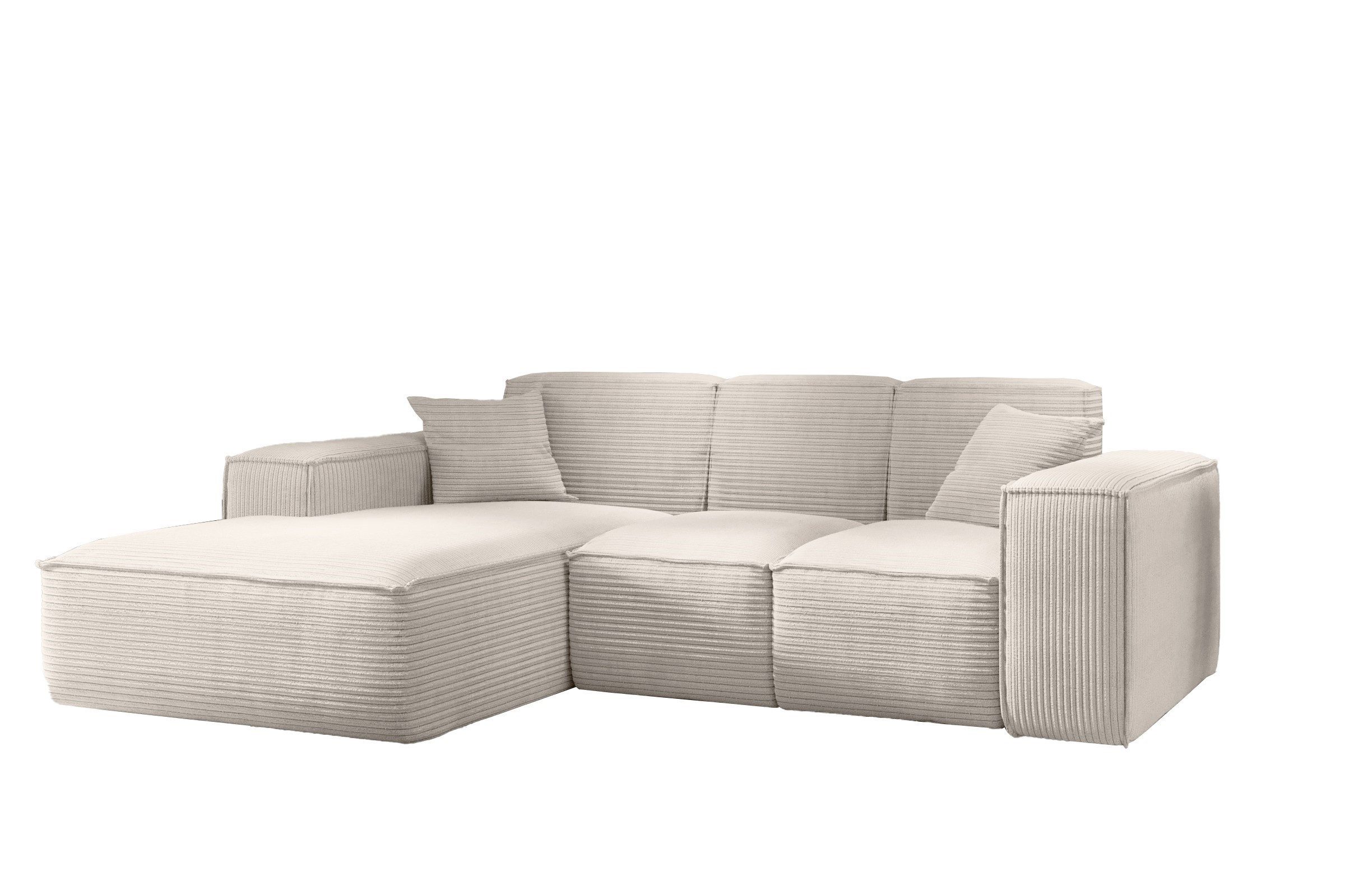 Kaiser Möbel Ecksofa Eckcouch SIENA L-Form, Stoff Poso/Salvador/Maloy/Artico/Velo, Einzelsofa, Bequem, originelles Design, praktisch, viele Farben