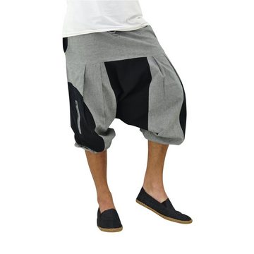 virblatt Shorts Haremshose Herren kurz & kurze Haremshose Damen, Unisex, Goa Hose Aladinhose Herren Kurz, Shorts Hippie