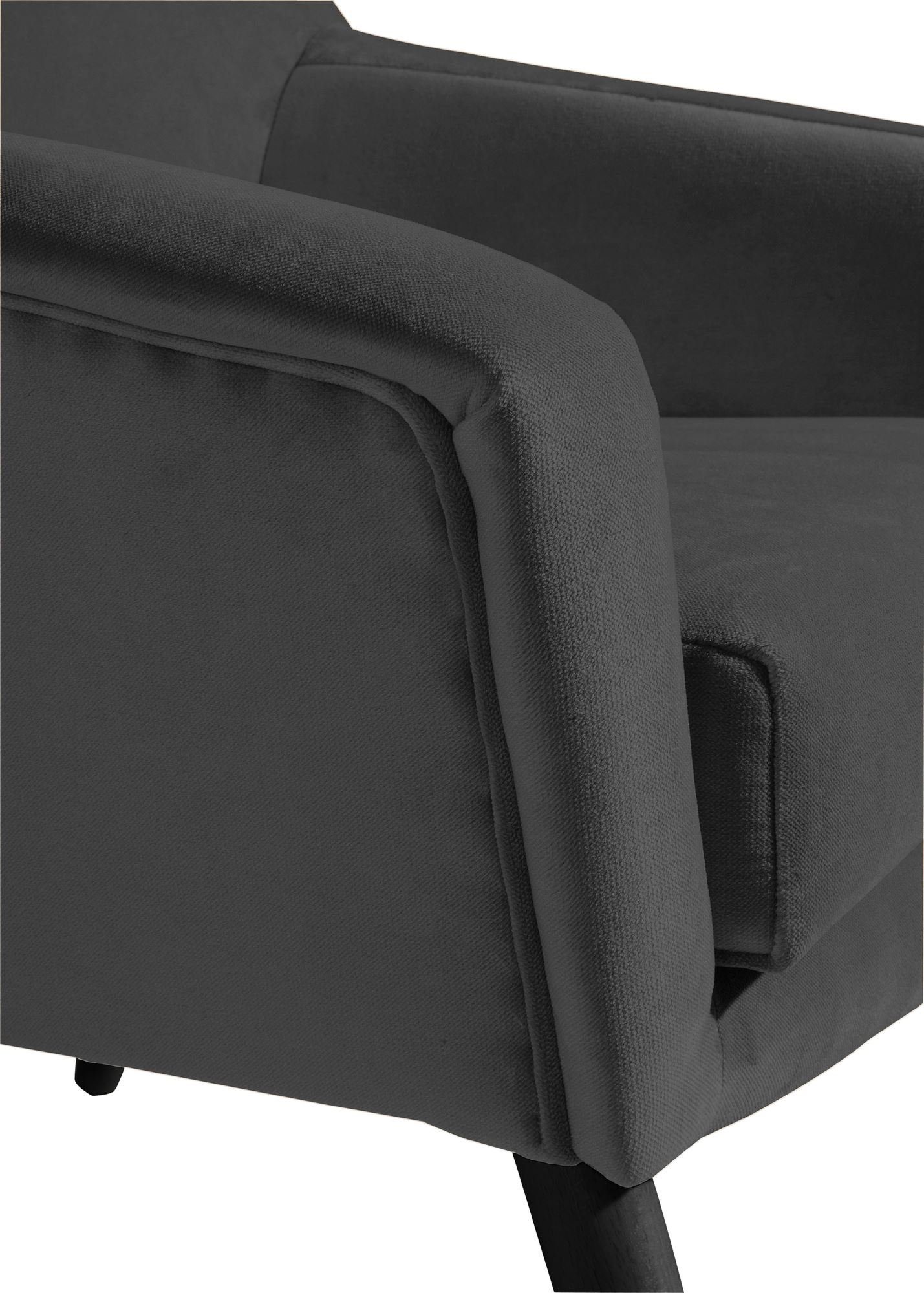 1-St), schwarz verarbeitet,bequemer 58 Sessel Sitz aufm hochwertig Bezug Sessel anthrazit (Sparpreis / Kachka Kessel Buche Versand, Kostenlosem inkl. Samtvelour 21063