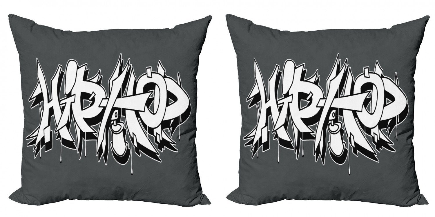 Kissenbezüge Modern Accent Doppelseitiger Digitaldruck, Abakuhaus (2 Stück), HipHop Städtische Graffiti-Spray | Kissenbezüge