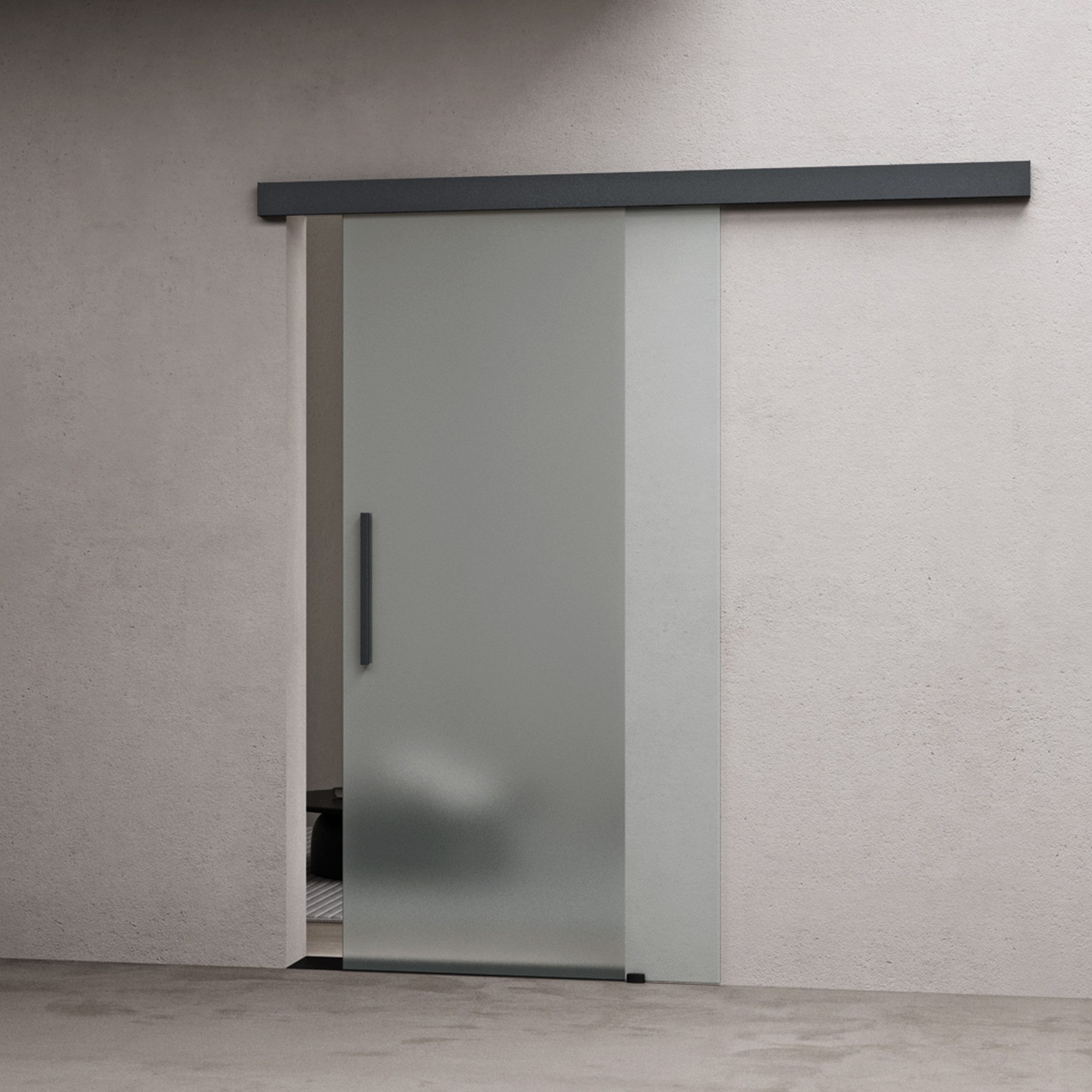 doporro Glasschiebetür Design komplettset mit ESG-Sicherheitsglas günstig online kaufen