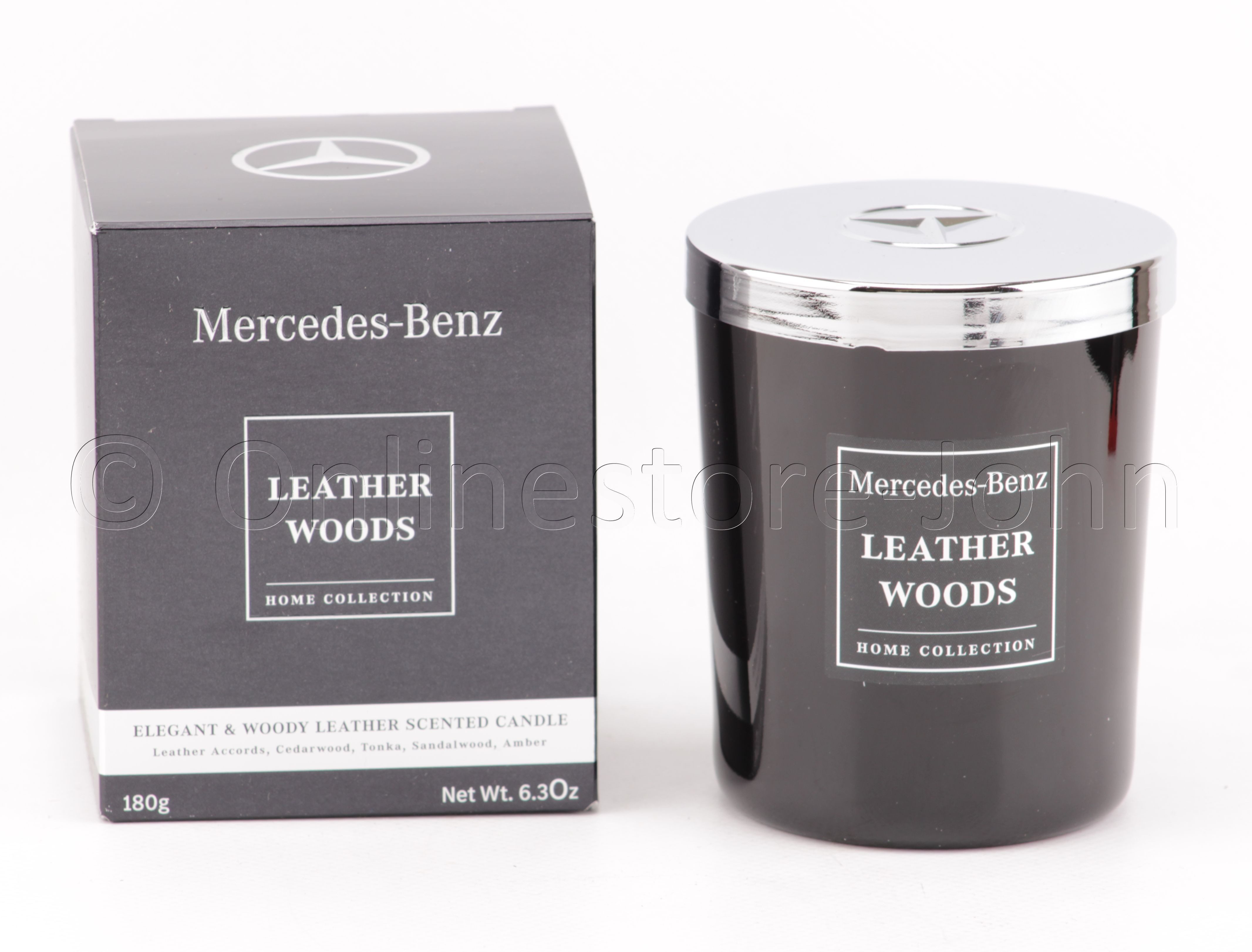 Mercedes Benz Duftkerze Leather Woods Candle günstig online kaufen