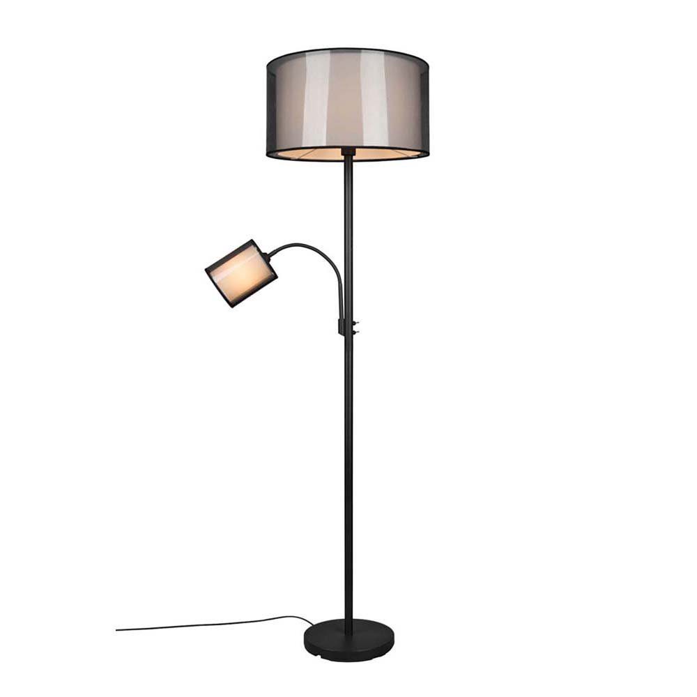 Stehlampe, etc-shop H Organza Standlampe weiß Deckenfluter Leseleuchte schwarz Stehleuchte