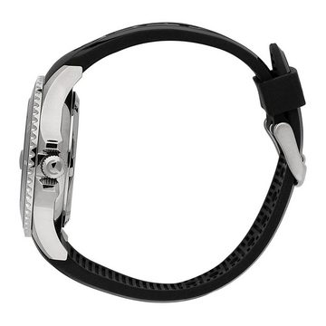 Sector Quarzuhr Sector Herren Armbanduhr Analog, Herren Armbanduhr rund, groß (43mm), Silikonarmband schwarz, Casual