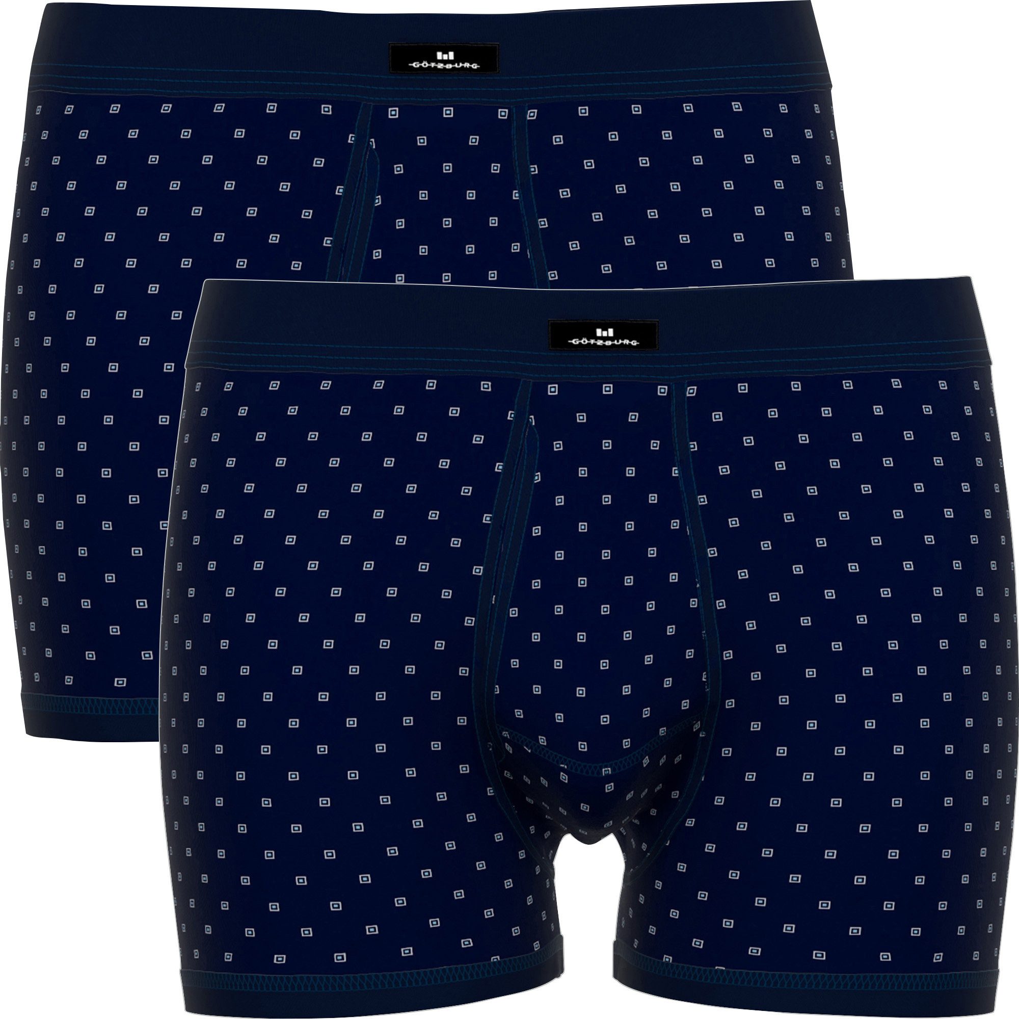 GÖTZBURG Retro Pants Herren-Schlüpfer im 2er-Pack Feinripp gemustert