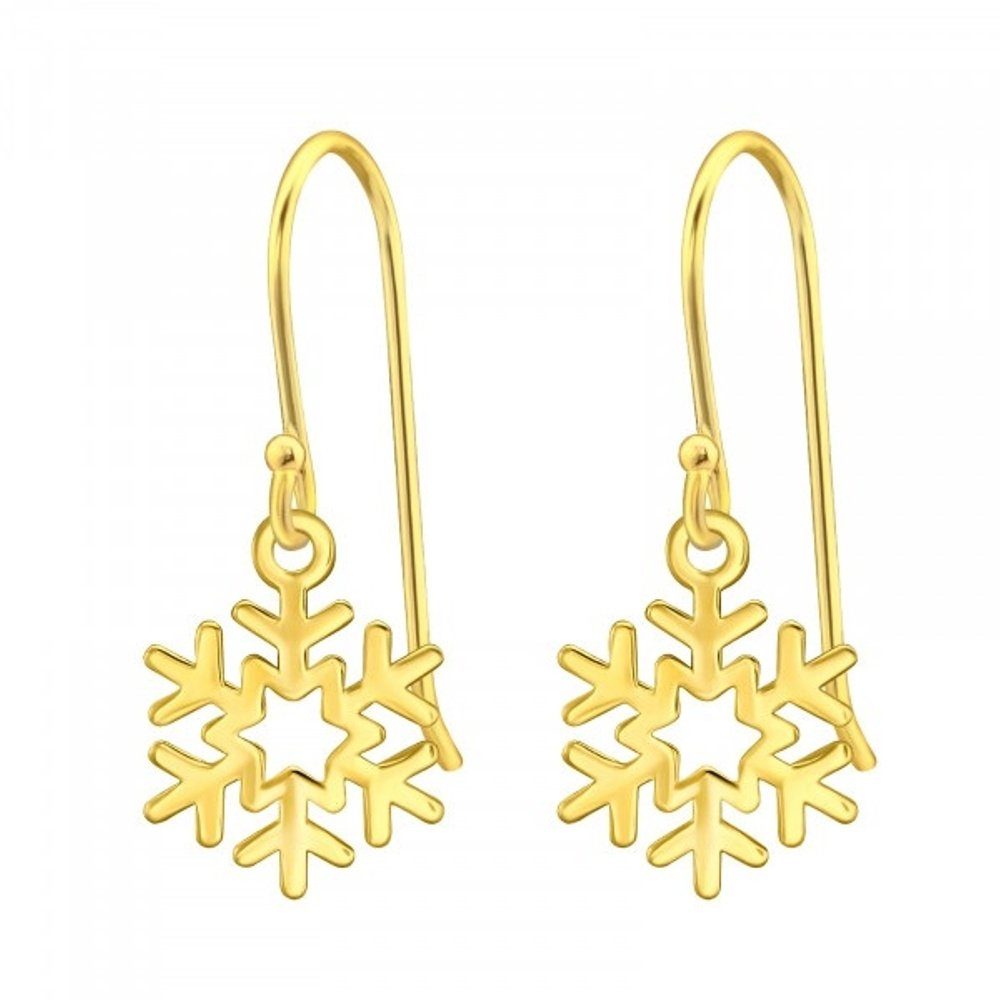 ALEXANDER YORK Paar Ohrhänger SCHNEEFLOCKE in Gold, 2-tlg., 925 Sterling Si günstig online kaufen