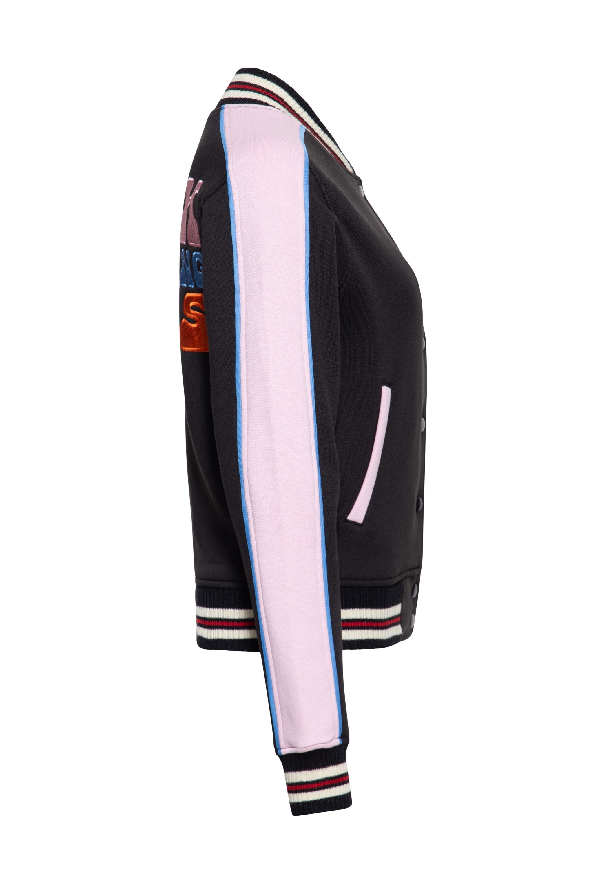 QueenKerosin Collegejacke Fuck The Fucking Rules (1-St) mit Statement Stickerei auf dem Rücken