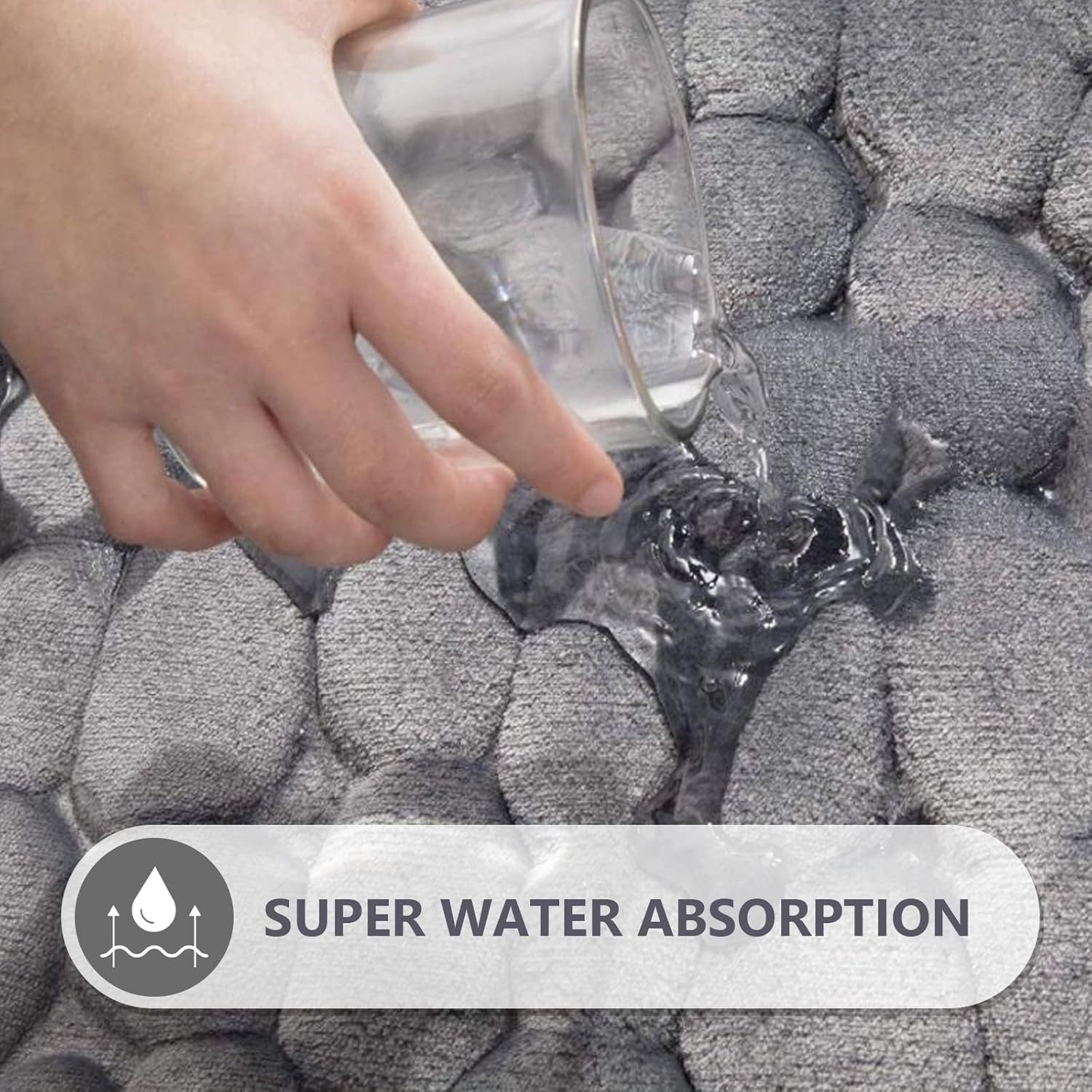 FELIXLEO Badematte Memory Foam Badematte rutschfest waschbar weiche Badvorleger 40x60cm