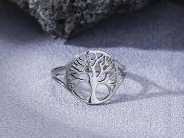 Eyecatcher Fingerring Baum des Lebens Ring. Energetischer Schmuck., Größenverstellbar, energetischer Schmuck