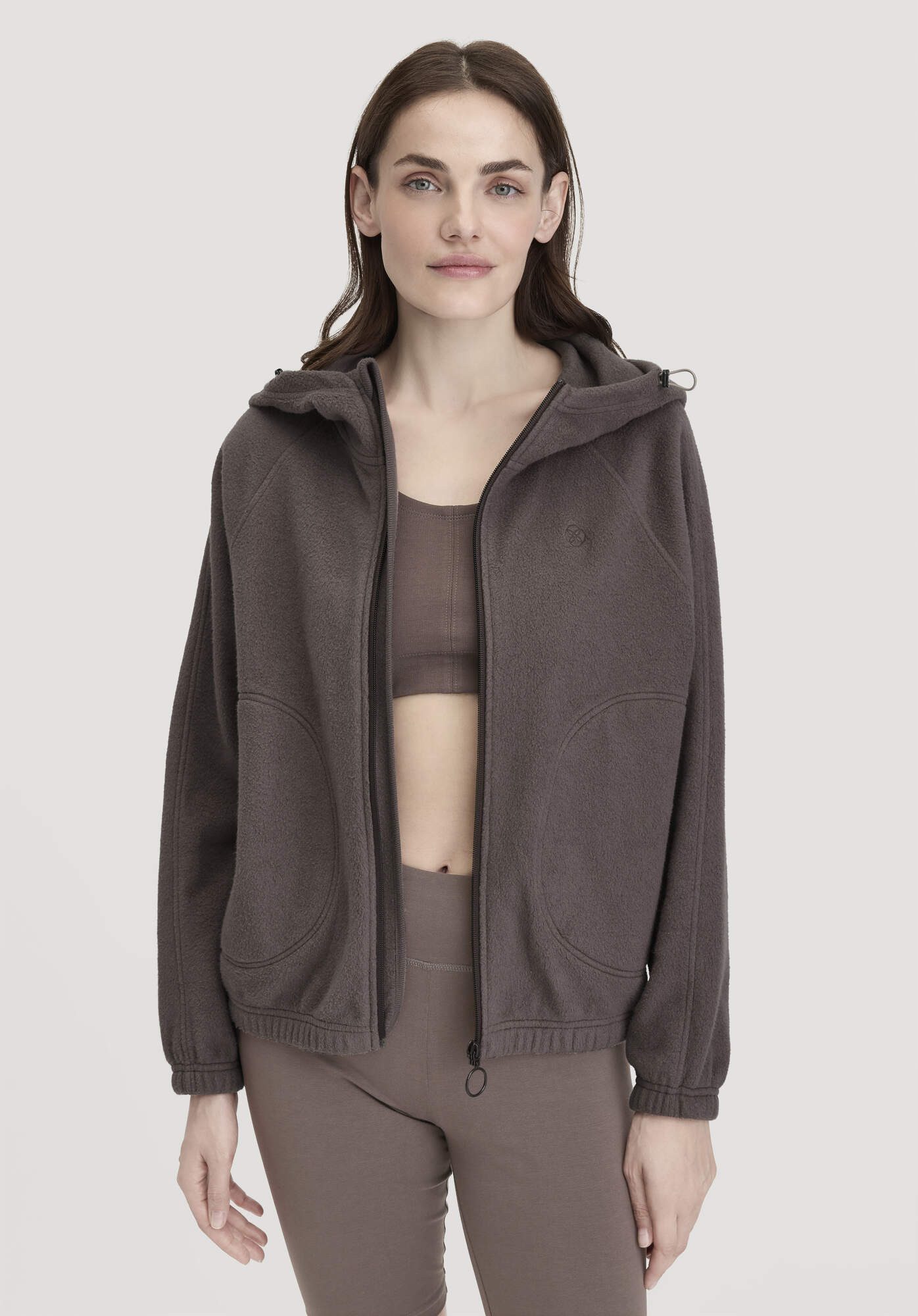 Hessnatur Fleecejacke Oversize ACTIVE COMFORT aus reiner Bio-Baumwolle (1-St)