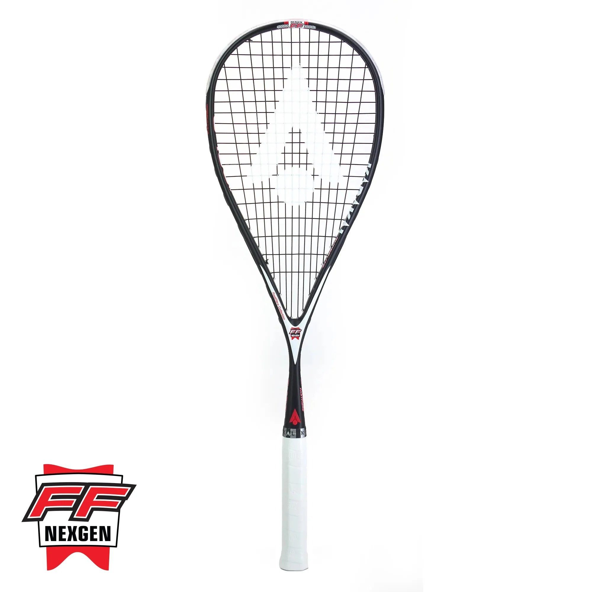 Karakal Squashschläger S 100FF 2.1 100g/kopflastig 2025 schwarz/weiss - besaitet
