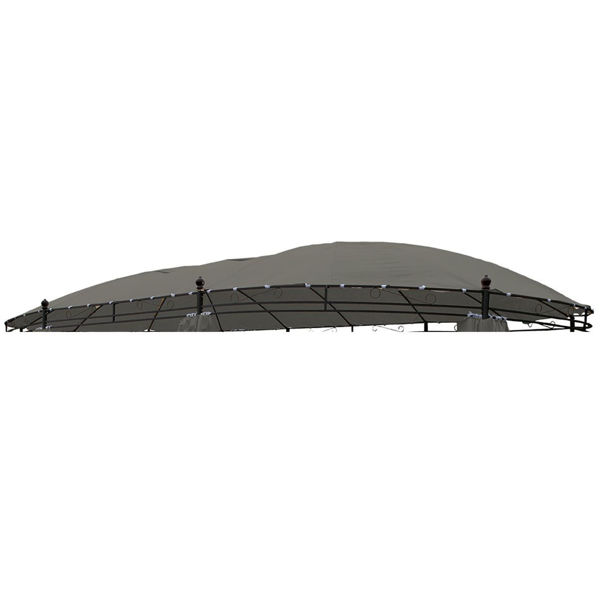 Linder Exclusiv GmbH Pavillon-Ersatzdach Ersatzdach für LEX Pavillon oval Polyester 5,3 x 3,5 m wasserabweisend, mit Befestigungsschlaufen