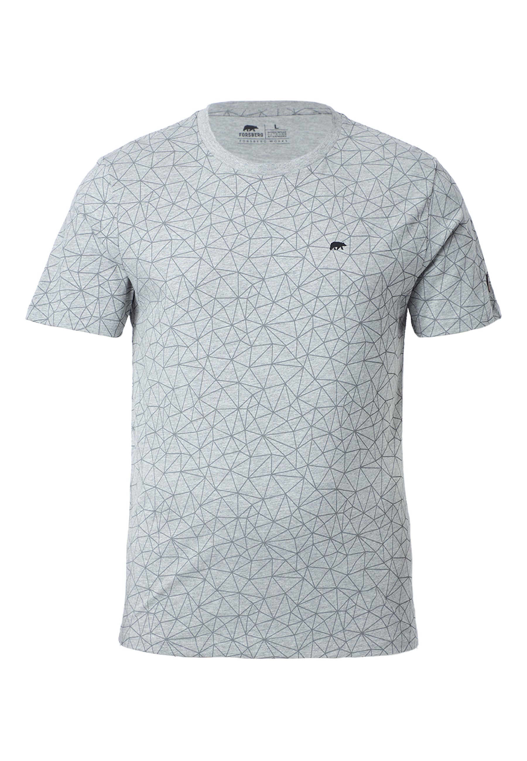 FORSBERG T-Shirt mit Polygonmuster günstig online kaufen