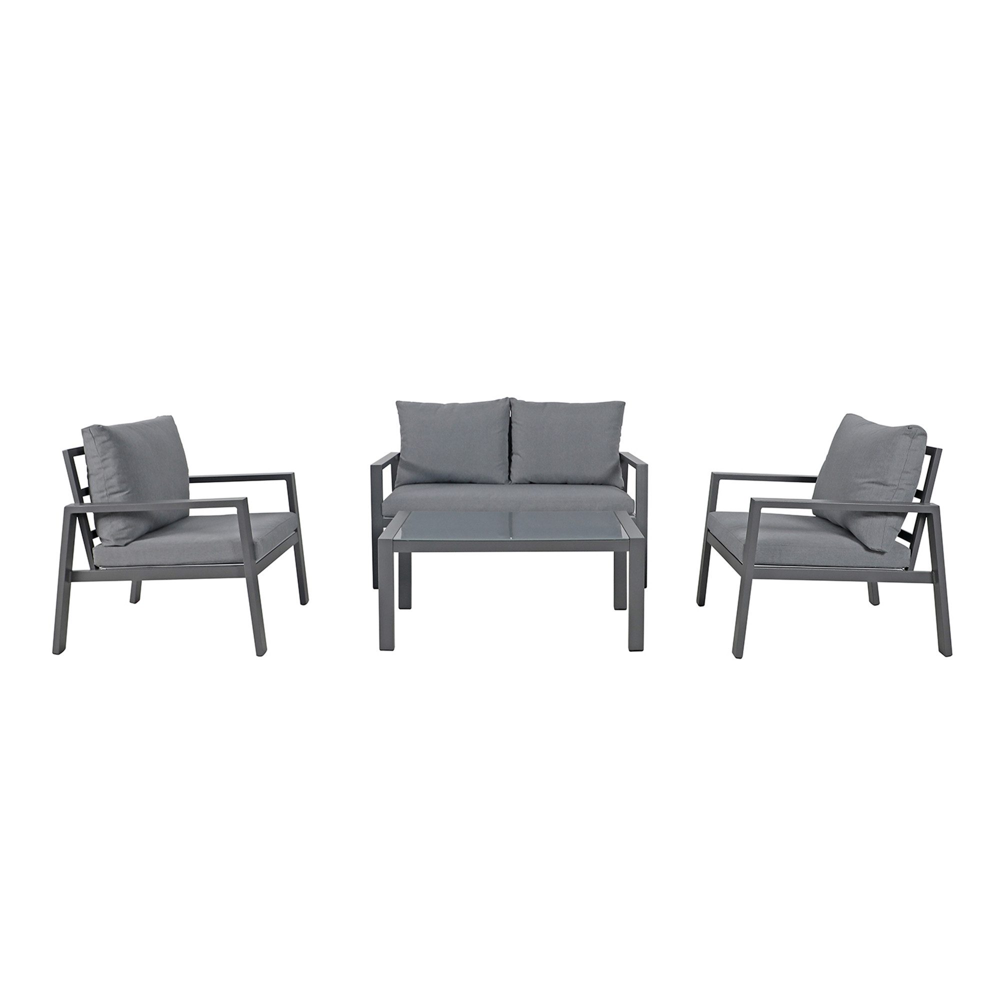 JOIVI Gartenlounge-Set Gartensitzgruppe, 4-tlg Terrassemöbel Set, günstig online kaufen