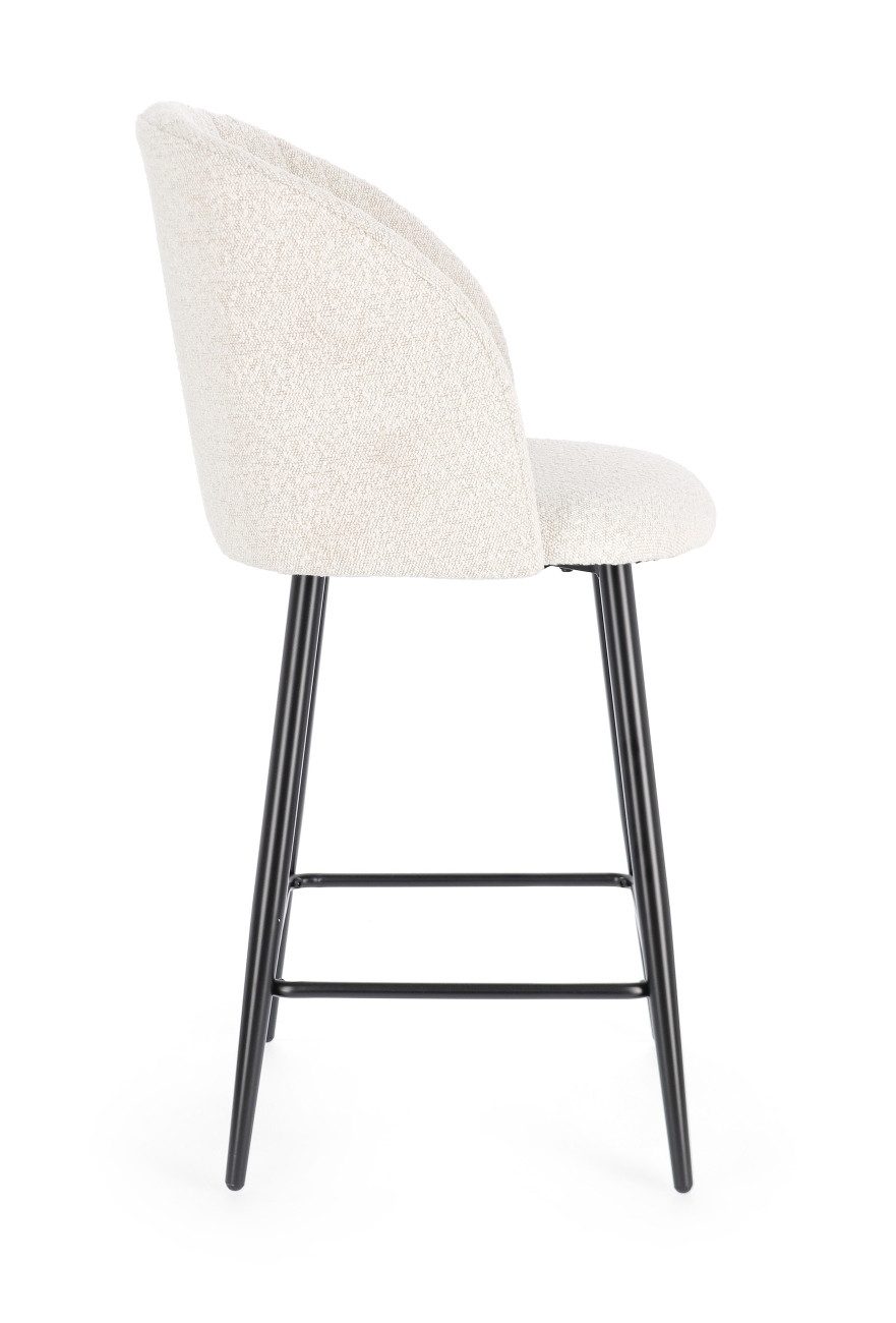 Bizzotto Barhocker Queen 2er-Set aus Boucle-Stoff, günstig online kaufen