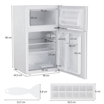 COSTWAY Kühlschrank EP22672DE/BCD-90, 86 cm hoch, 48.5 cm breit
