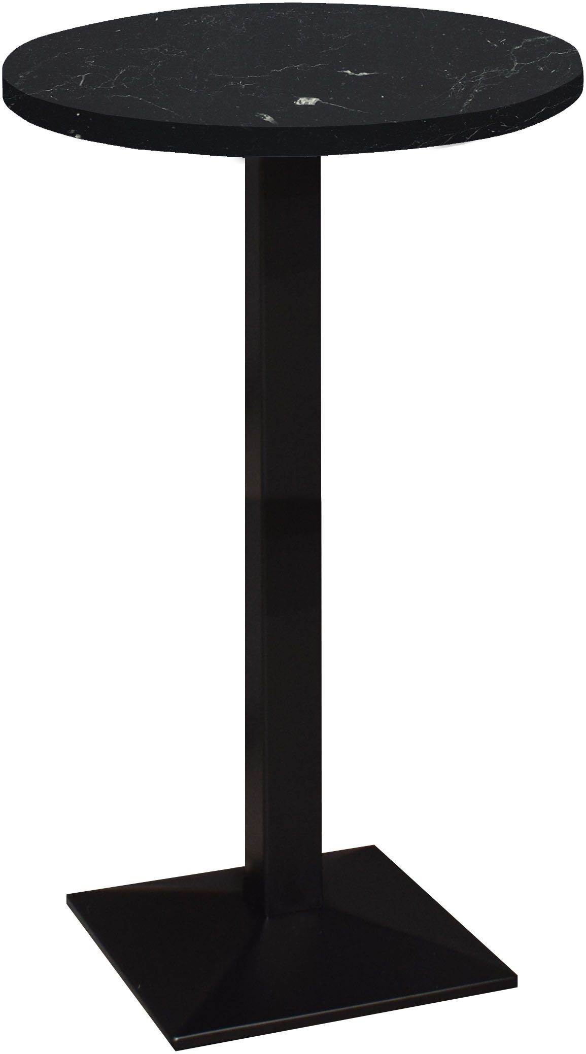 Mäusbacher Bistrotisch Big Bistro Metall, Quadrat-Säulengestell, runde Platte Ø 70 cm x H 105 cm