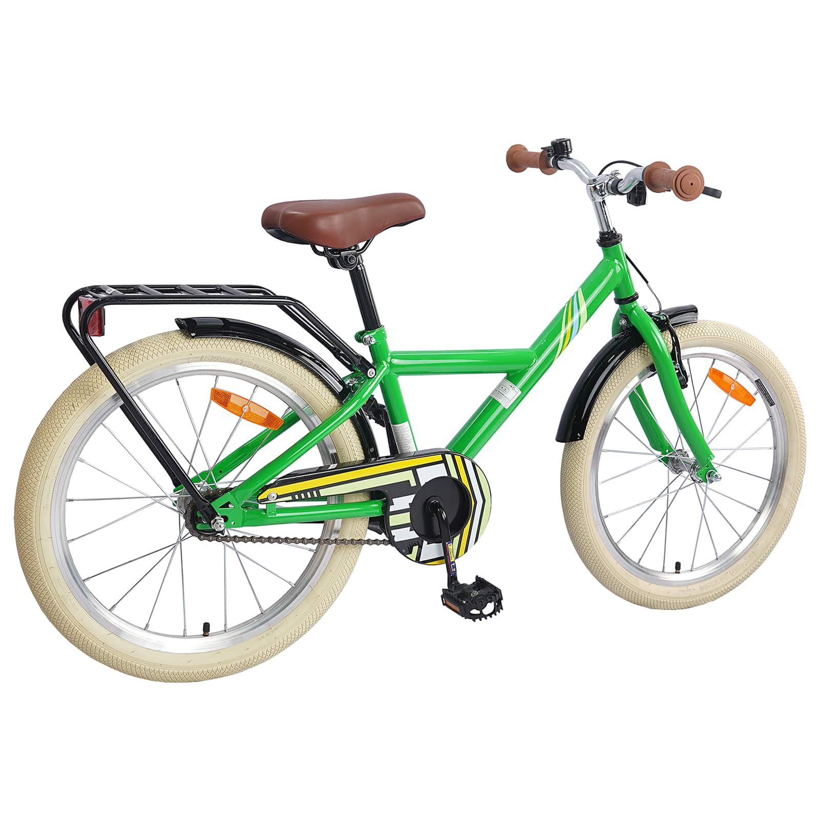 vidaXL Kinderfahrrad 158 x 53 x 100 cm Kinderfahrrad 24 Zoll für 8-12 Jahre alt Grün