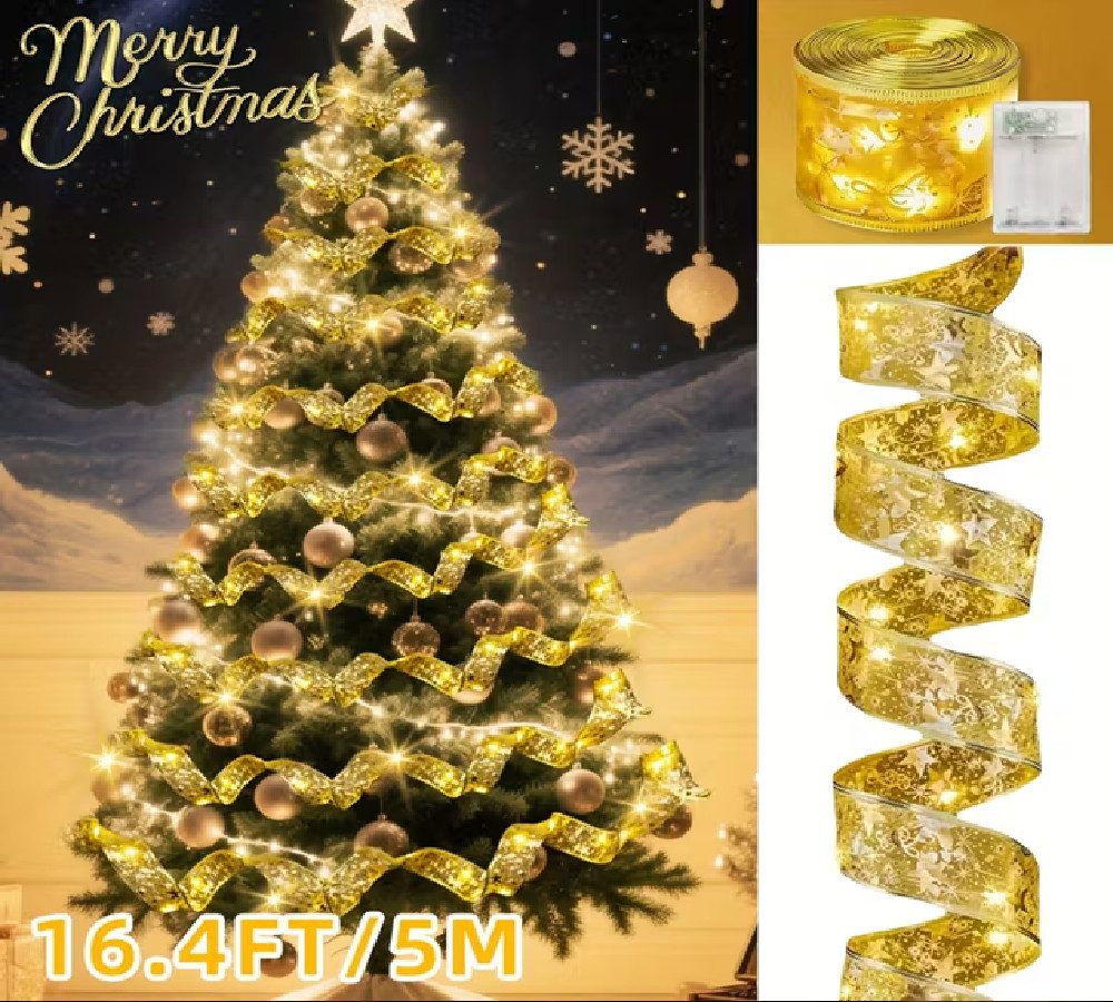 Montegoni LED Stripe 5M Weihnachtsband Lichter, Baumornamente & Dekoration, günstig online kaufen