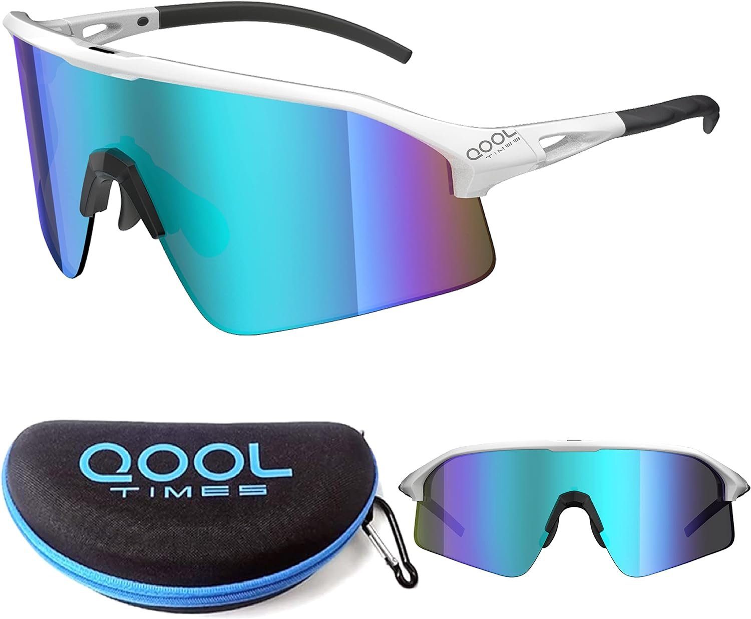 EyeAm Fahrradbrille Sportbrille für Damen & Herren für Sport, Laufen, MTB & Outdoor, (Modell: QOOL Times), UV-Schutz 400