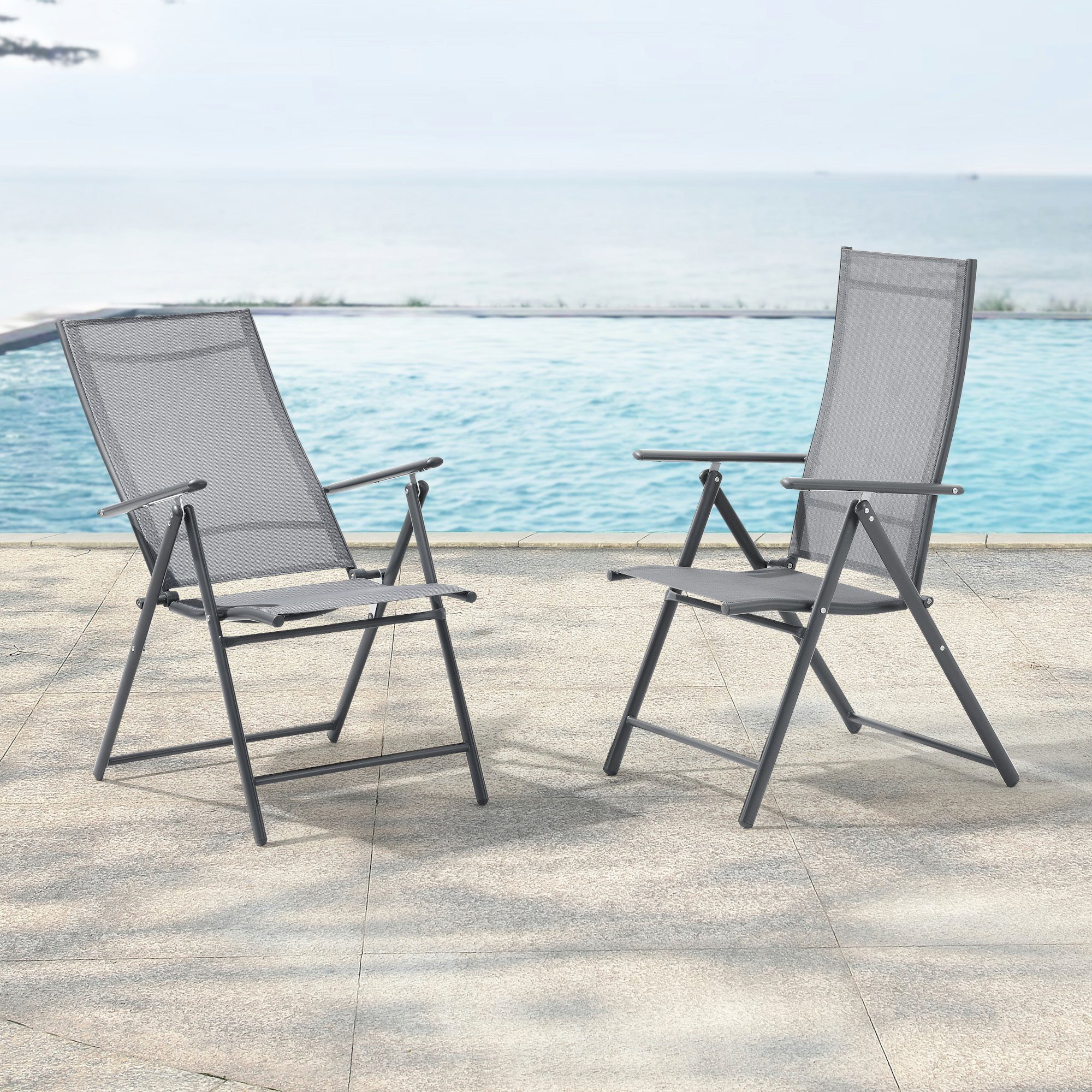 en.casa Gartenstuhl (Set, 2 St), »Kalamata« günstig online kaufen