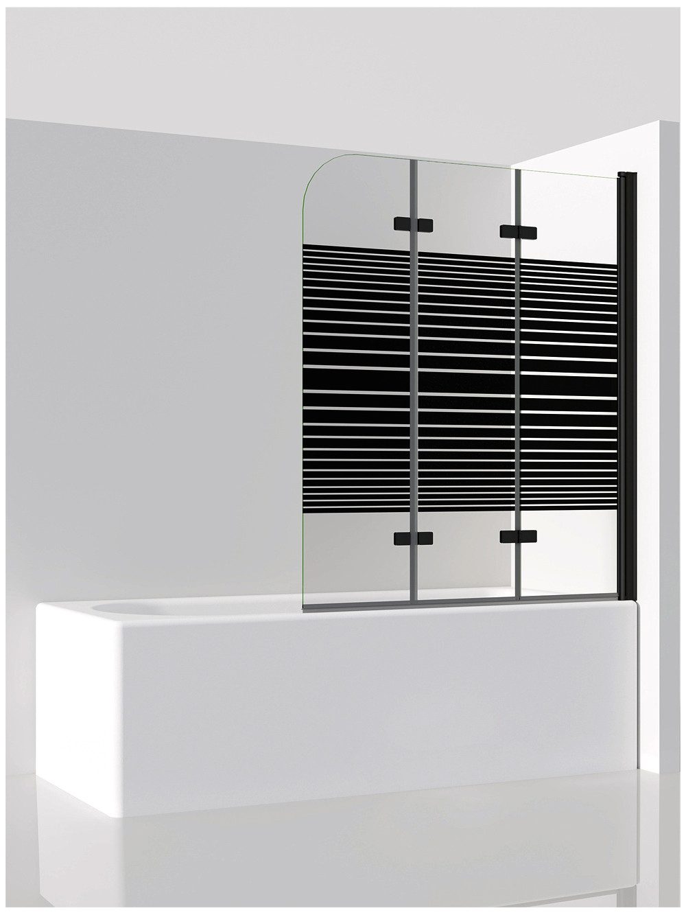 IMPTS Badewannenaufsatz Teilsatiniert Duschtrennwand Faltbar Duschwand für günstig online kaufen