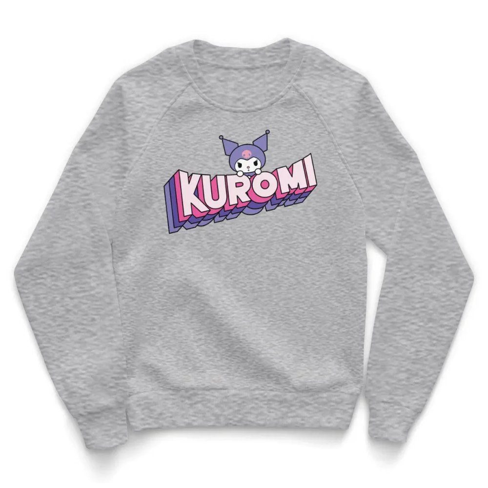 Hello Kitty Sweatshirt Kuromi Retro Pop Logo Kids Sweatshirt