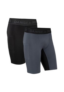 DANISH ENDURANCE Shorts Compression Shorts Herren (2er-Pack) Kurze Laufhose mit Tasche