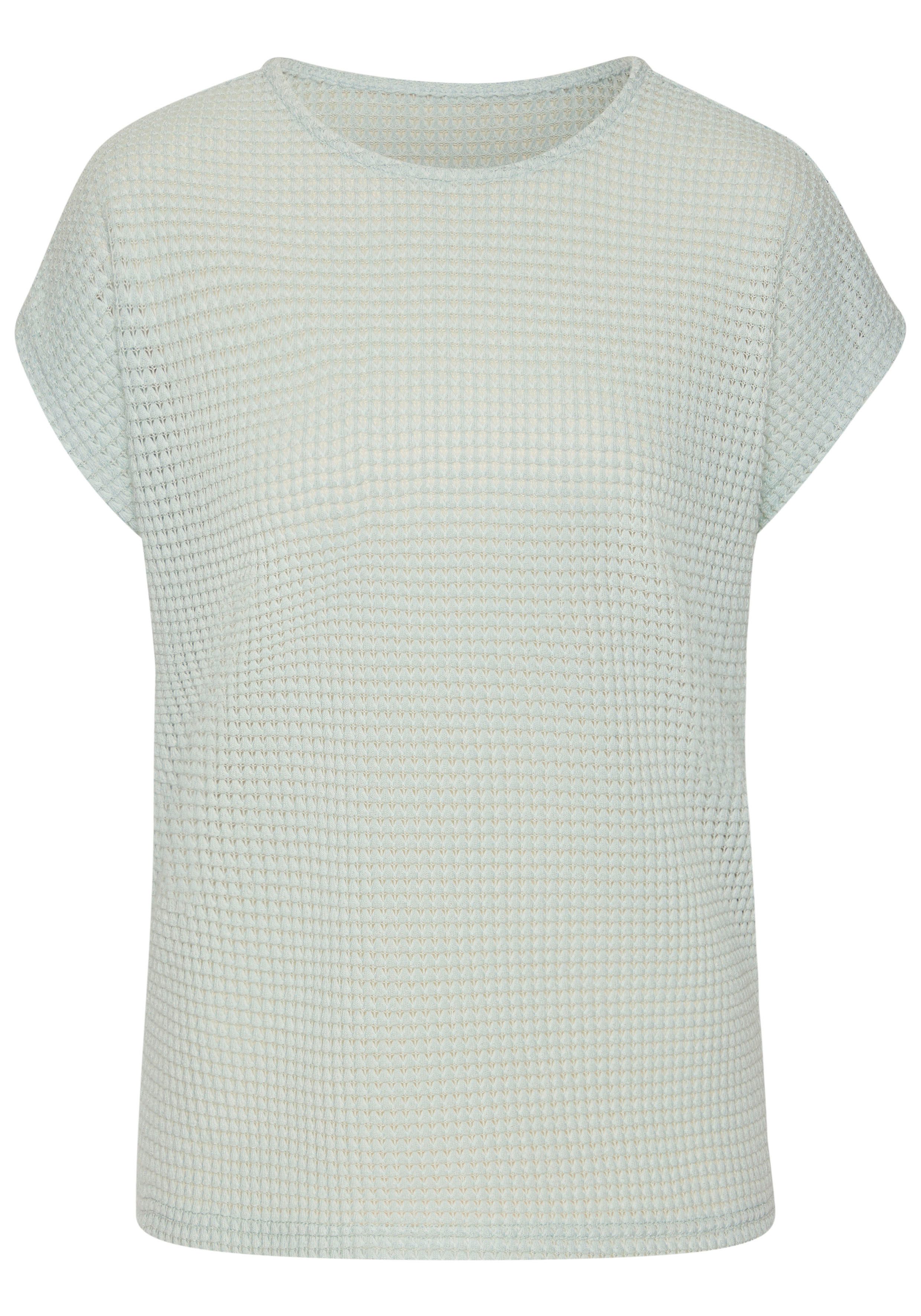 Vivance Kurzarmshirt "aus bügelfreiem Waffelstrick" günstig online kaufen
