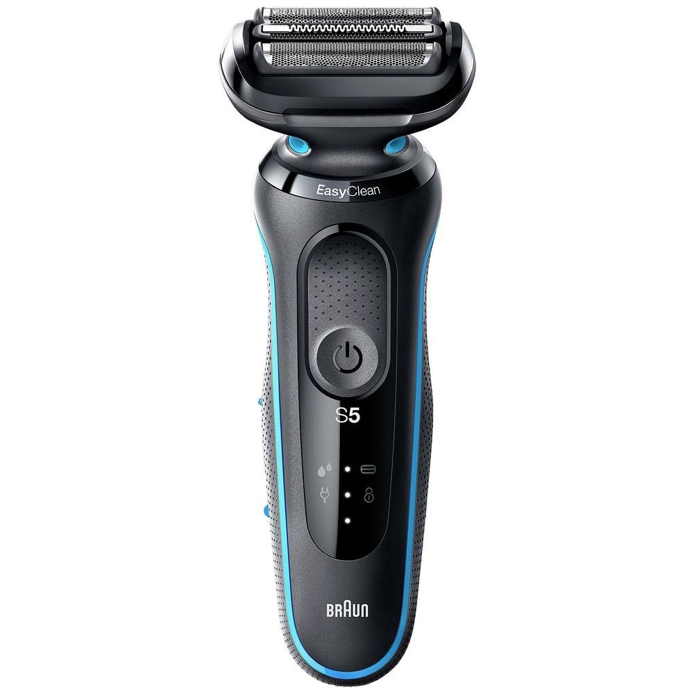 Braun Elektrorasierer 51-M1000s 51-M1000s Folienrasierer Schwarz/Blau, abwaschbar
