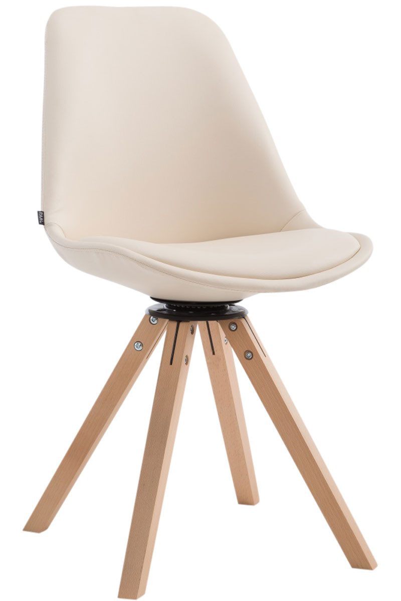 furnicato Besucherstuhl Calais 84x48x56 cm Creme (1 St)