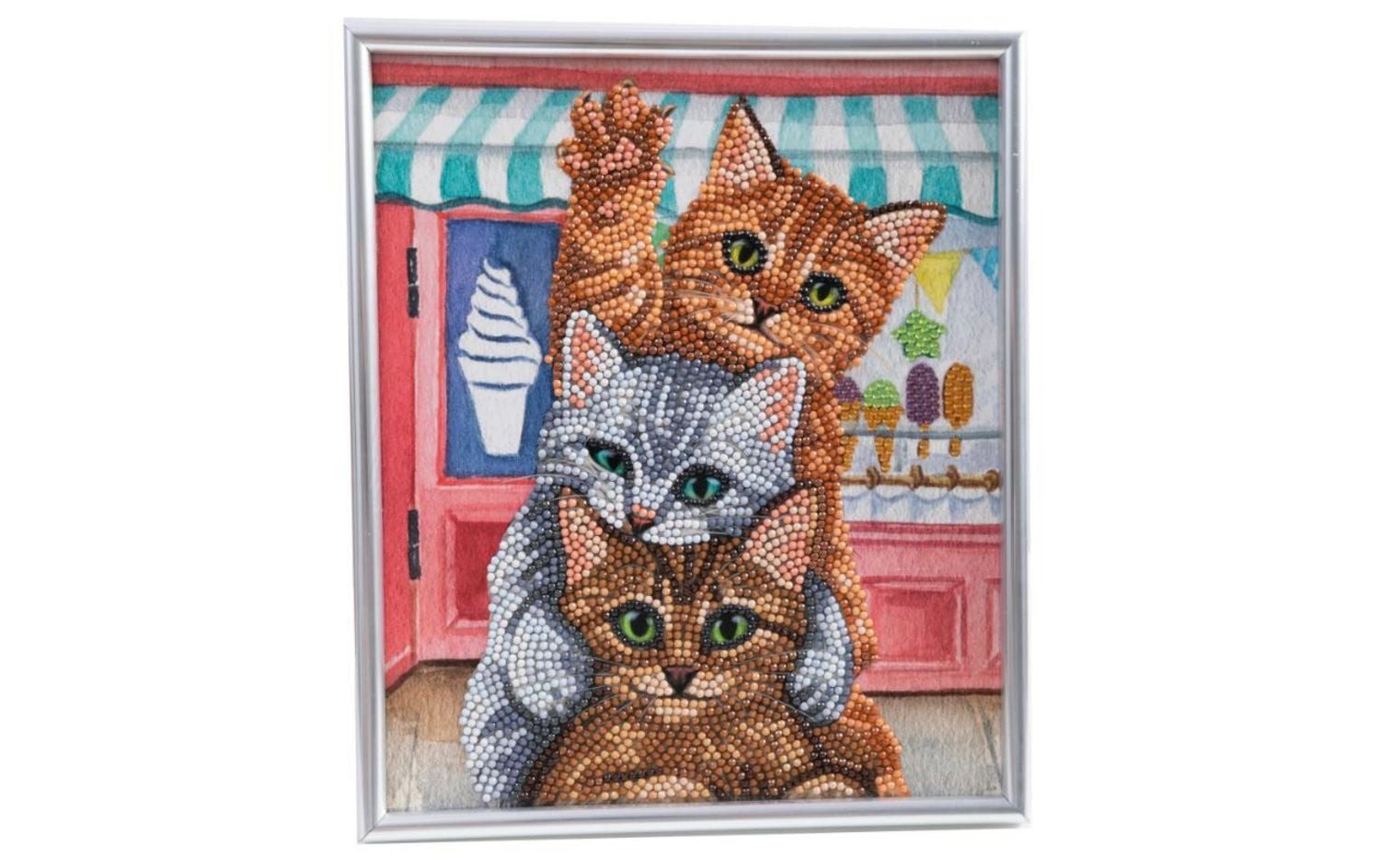 CRAFT Buddy Spiel Crystal Art Gerahmtes Bild Katzen
