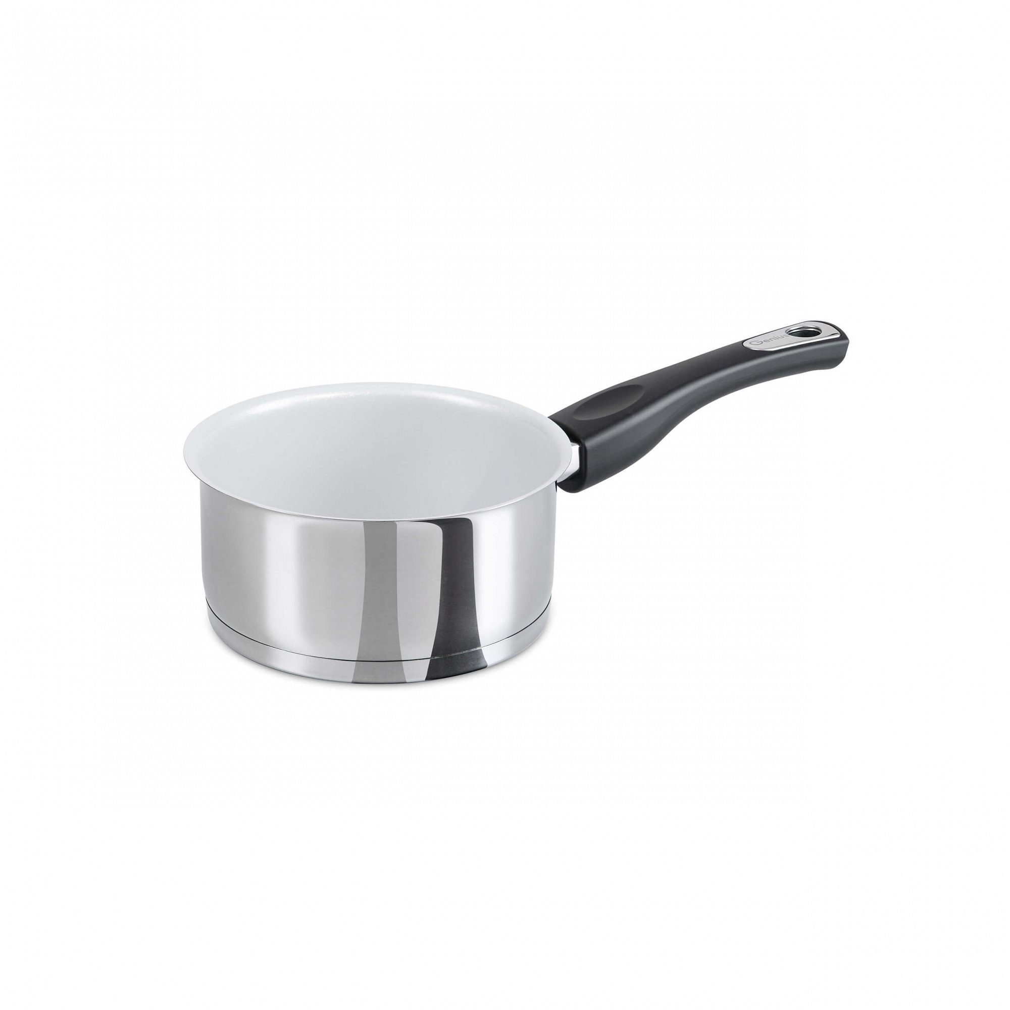 Genius Kasserolle Cerafit Steel Stielkasserolle 16 cm, Aluminium (1 Topf)