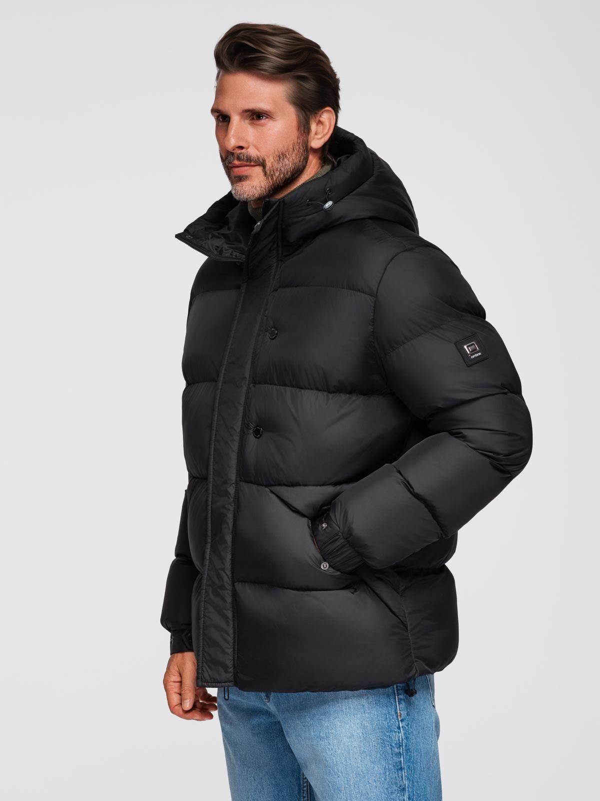 OMBRE Winterjacke Gesteppte Herrenjacke mit hoch schließendem Kapuzenkragen – Bild 4 von 5