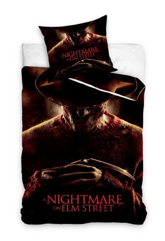 Bettwäsche Nightmare on Elm Street Bettwäsche, Baumwolle 160x200 Kissen und Decke, Tinisu, Baumwolle