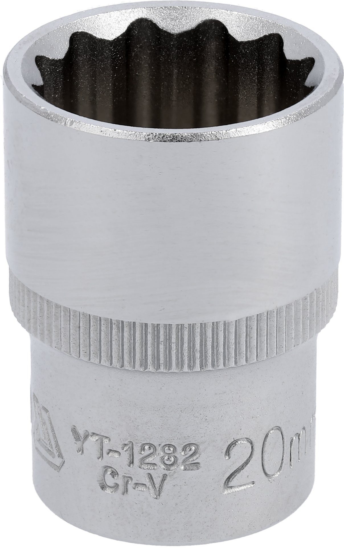 Yato Stecknuss Nasadka 20mm 1/2" 12-kąt. cv krótka, Stecknuss 20 mm 1/2" kurz, 12-kant, Chrom-Vanadium, Stecknuss 20 mm 1/2" kurz, 12-kant, Chrom-Vanadium