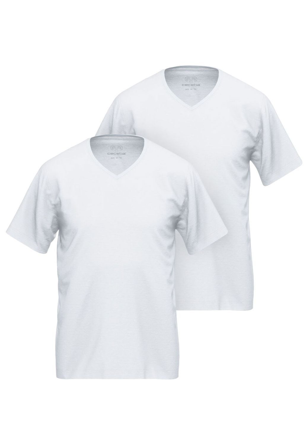 CECEBA Unterhemd Bamboo (2-St) kurzarm, V-Ausschnitt, atmungsaktiv, im 2er Pack