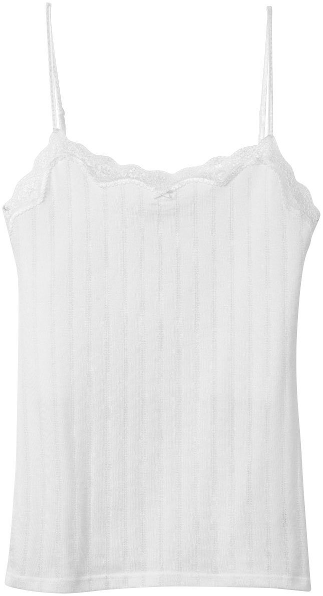 verstellbaren weiß Unterhemd schmalen mit CALIDA Toujours Satinträgern Top Etude