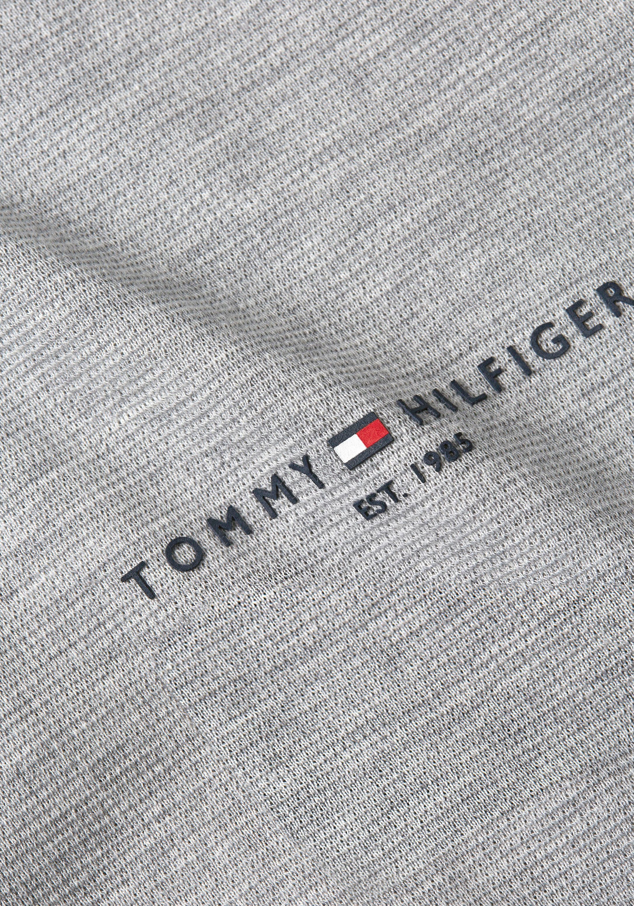 Tommy Hilfiger Poloshirt GLOBAL mit am Ärmel hellgrau SLEEVE REG Streifenapplikationen STRIPE POLO