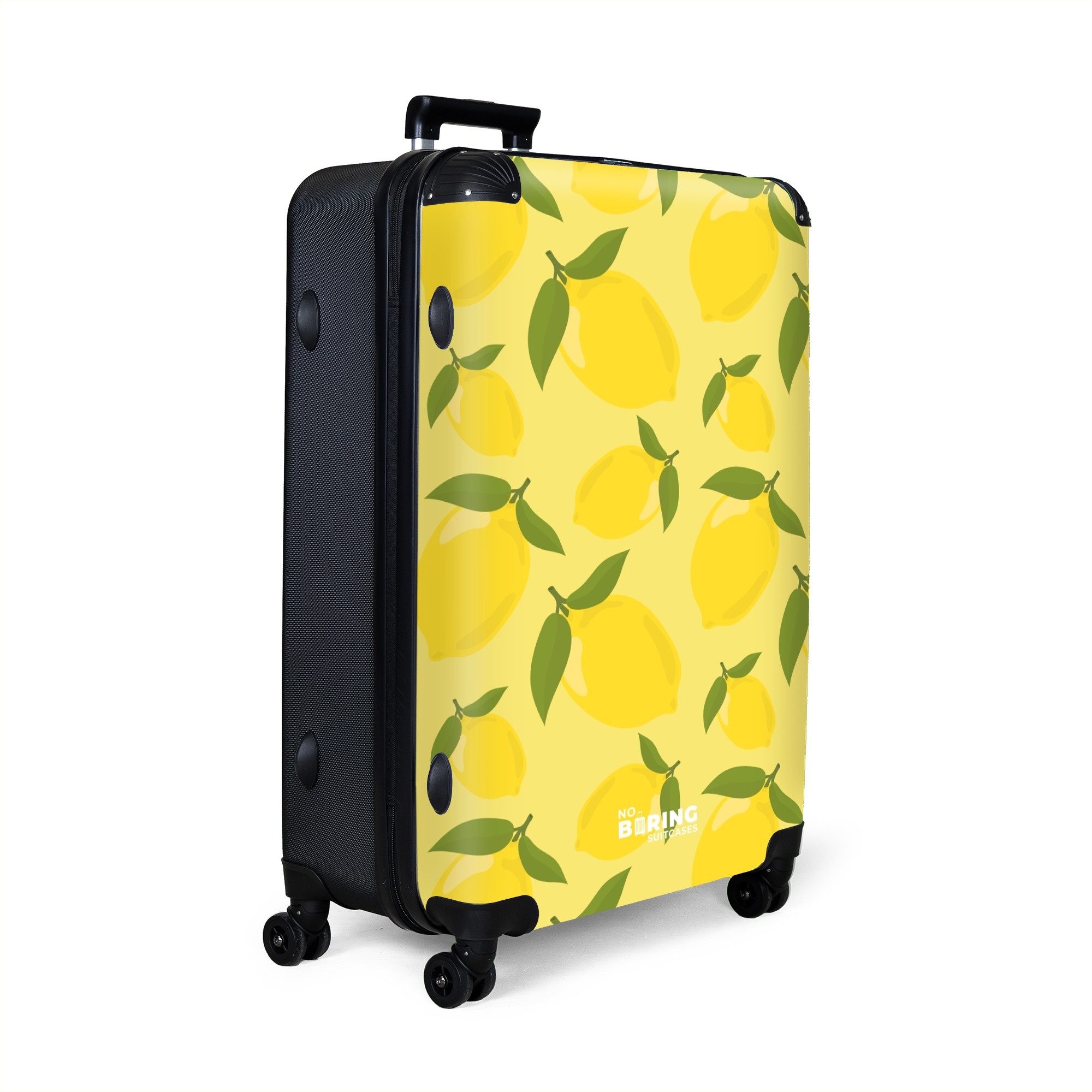 NoBoringSuitcases.com© Hartschalen-Trolley Pastellgelb mit Zitronen 77 günstig online kaufen